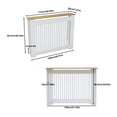 thumbnail image 3 of LUVODI Modern Slatted Vertical White Radiator Cover With Wood-grain Top Mdf Wood Grill Shelf, 3 of 9