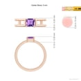 thumbnail image 4 of ANGARA Natural 0.7 Ct. Amethyst Solitaire Stackable Ring in 14K Rose Gold for Women (Ring Size: 3), 4 of 9