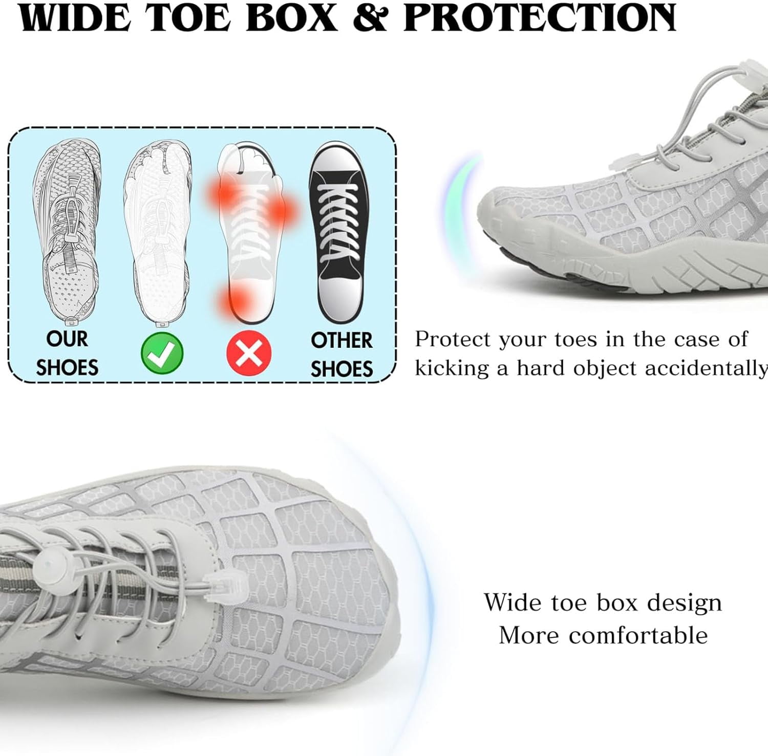 Hiking Shoes Barefoot Womens Mens,Breathable Lightweight Non-slip Grounding Shoes,Wide Toe Healthy Outdoor Grounding Shoes