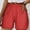 🔥 Red, variant on USSUMA Womens Lightweight Utility Cargo Shorts with Elastic Waist Breathable Straight Leg Five Inch Inseam Pull On Multi Pocket Durable Travel Workwear Casual Summer Shorts, Utility, Workwear