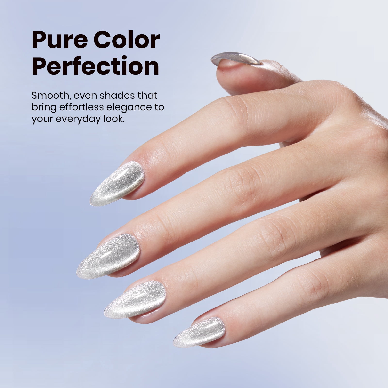Beetles Stay Shining Gel Nail Polish, Cat Eye,  Frosted Glow, 0.51 fl oz