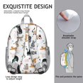thumbnail image 3 of Funny Cat Print Student Backpack – Hand-Drawn Cat Graphic With Floral Cat Design And Minimalist Abstract Cat Art Pattern, 3 of 6