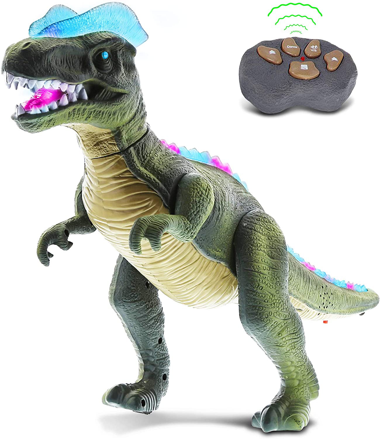 Walking Dinosaur Robot T-Rex Toys for Kids with Lights and Sounds Color may vary 
