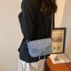 thumbnail image 3 of Bolso Bandolera Hombro Patrón Mezclilla Con Lazo para Mujer, 3 of 6