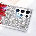 thumbnail image 3 of Compatible with Galaxy S23 Ultra Bling Case Luxury 3D Sparkle Diamond Crystal Rhinestones for Women Girls Glitter Case with Cute Furry Plush Ball Pendant Soft TPU Bumper Shiny Gemstone Cover, 3 of 12
