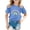 C87 Blue, variant on CONZONE Girls Summer Tops Short Sleeve Rainbow Graphic Tshirts For Girls Crew Neck Soft Children T-Shirts Size 2-3 Years Beige