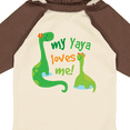 thumbnail image 4 of Inktastic My Yaya Loves Me Grandson Dinosaur Boys Long Sleeve Baby Bodysuit, 4 of 5