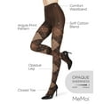 thumbnail image 3 of MeMoi Classic Large-Print Argyle Sweater Tights - Womens - Female, 1X-2X, Brown Heather, 3 of 12