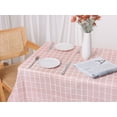 thumbnail image 5 of Mantel rectangular REGALWOVEN de 6 piezas, a prueba de arrugas y agua, cubre mesa de plástico para fiestas y comedor, color rosa 54' x 60', 5 of 5