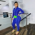 thumbnail image 3 of Long Sleeve Zipper Romper Jumpsuit (M, Orange), 3 of 11