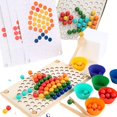 thumbnail image 2 of Juegos De Cuentas Con Clip De Madera, Juegos De Mesa Con Cuentas De Arcoíris, Juguetes De Entrenamiento De Pensamiento Lógico, Juguetes Educativos Para Edades Tempranas Para Niños Eigraketly BA001056-00, 2 of 6