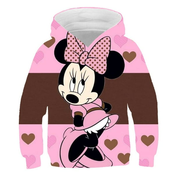 Sudaderas con capucha de Mickey Mouse para niñas, ropa de manga larga para primavera y otoño, Tops con capucha de la serie Disney, ropa de 1 a 14 años, 8T Gao Jinjia LED