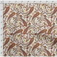 thumbnail image 4 of Soimoi Asian Paisley Print,Cotton Cambric, Quilting Fabric Sold by The Yard 42 Inch Wide, Medium Weight Cotton Fabric, SewingSupplies,White & Orange, 4 of 5