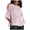Pink, variant on Fanxing Linen Shirt Women Plus Size Cold Shoulder Tops Breathable Cotton Linen 3/4 Sleeve Shirts Vacation Dressy T Shirts S-5XL