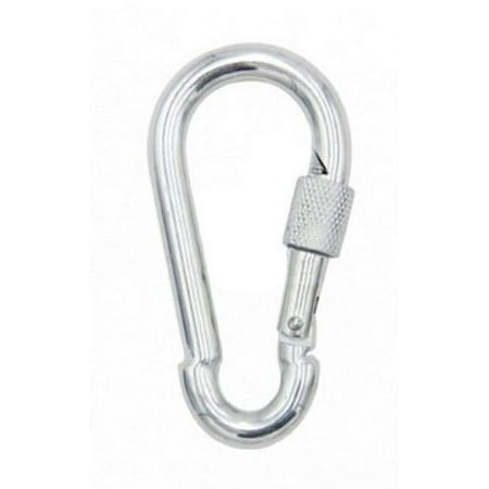 MarineNow Galvanized Spring Snap Hook Carabiner with Thumb Lock Safety Screw Choose Size and Quantity [05x50mm (2 &rdquo;x 3/16&rdquo;) 2-Pack]