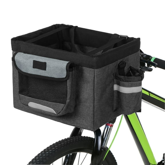 Tomshine Foldable Front Basket Removable Bike Pet Basket Pet Dog Cat Carrier Camping Tote Bag