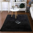 thumbnail image 2 of Novashion 2x4, 4x6, 6x8 ft, Soft Fluffy Area Rug for Bedroom Living Room, Black/Grey/Blue/Pink Fuzzy Rugs, Plush Carpet, 2 of 11