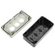 thumbnail image 3 of Caja de estación de control de interruptor pulsador 22mm 3 orificios para botones negro y gris claro, 3 of 4