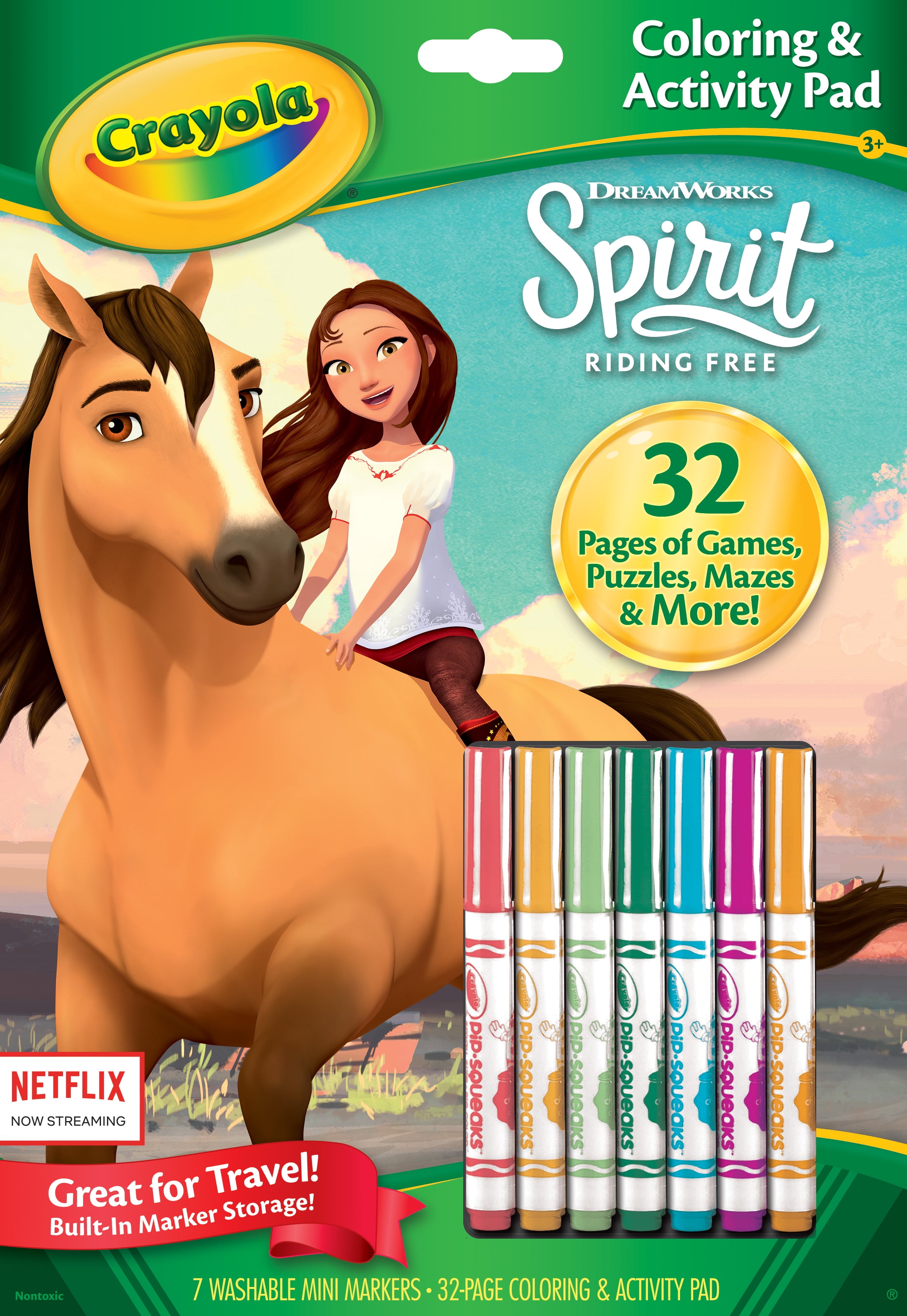 Crayola Spirit Coloring and Activity Book, 32 Page Coloring Set, Gift for Kids