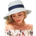 thumbnail image 4 of Beach Hats for Women - Sun Hat Womens UPF 50+, Beach Hat Packable Sun Hat Women Roll Up, Wide Brim Straw Hat for Women, 4 of 7