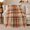 Sunburst Plaid, variant on Retro-Boho Plaid Pumpkin, Peaceful Artistic Scene, Warm Flannel Blanket for Ranch House and Living Room with Detailed Artwork, Animal Lovers Thanksgiving Gift, Artistic Home Decor