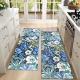 thumbnail image 4 of Kitchen Rugs Sets Of 2,Pioneer Flower Floral Print Pattern Anti Fatigue Kitchen Mat Rugs Non Slip Washable,Decorative Kitchen Floor Mats for Kitchen,Sink,Laundry,17"X47", 4 of 5