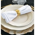 thumbnail image 5 of Ruvanti Cloth Napkins Set of 4, 18x18 Inches Napkins Cloth Washable, Soft, Durable, Absorbent, Cotton Blend. Table Dinner Napkins Cloth for Hotel, Lunch, Restaurant, Wedding Parties - White, 5 of 8
