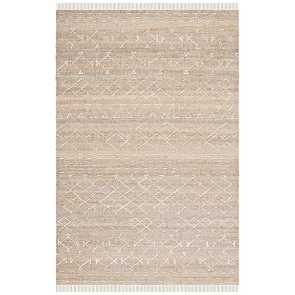 SAFAVIEH Natural Fiber Carlyle Geometric Area Rug, Natural/Ivory, 3' x 5'