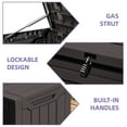 thumbnail image 4 of Uforic 80 Gallon Resin Deck Box,Outdoor Storage Box with Lockable lid for Patio Furniture, Waterproof,Dark Brown, 4 of 8