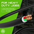 thumbnail image 6 of GearIT 14/4 14 AWG Portable Power Cable (25 Feet - 4 Conductor) SJOOW 300V 14 Gauge Electric Wire for Motor Leads, Portable lights, Battery Chargers, Stage Lights and Machinery -25ft Electrical Cord, 6 of 7