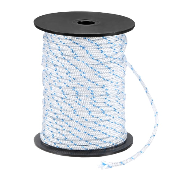Uxcell Recoil Starter Rope Pull Cord 3mm 30m Nylon Pull Cord for Chain Saw White Blue