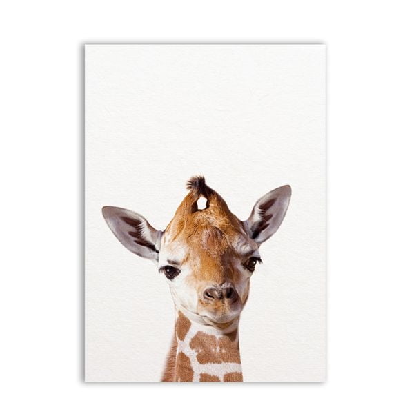 León cebra elefante jirafa bebé animales Póster Artístico impreso, imagen de animales de Safari pintura en lienzo decoración de pared para habitación de niños y guardería Adepaton 1247-15
