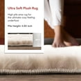 thumbnail image 4 of nuLOOM Nia SuperiorWash Tile Faux Rabbit Machine Washable Area Rug, 3' 9" x 6', Nia Beige, 4 of 10