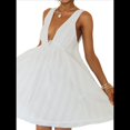 thumbnail image 2 of Minivestidos de Verano para Mujer, Sin Mangas, con Escote en V Profundo, con Vuelo Escalonado, Espalda Descubierta, Estilo Bohemio para Salir de Vacaciones. XL, 2 of 10