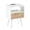 White w/ Charging Station, variant on GZXS Modern Farmhouse Rattan Bedside Table with USB & AC Outlets, 2-Tier Nightstand with Drawer and Open Shelf, Compact End Table with Charging Station for Bedroom, Living Room, White