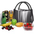 thumbnail image 3 of Fotbe Monochrome Abstract Lines Bolsa Térmica Portátil con Estampado, Bolsa de Entrega de Alimentos Aislada, Bolsa Reutilizable de Gran Capacidad para Comidas y Supermercado, 3 of 6