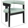 thumbnail image 3 of Meridian Furniture Romeo Mint Green Vegan Leather Dining Chair (Set of 2), 3 of 8