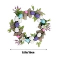 thumbnail image 3 of 12 Inch Easter Wreath with Colorful Eggs, Easter Egg Wreath Artificial Flower Wreath for Front Door Wall Easter Decorations, 3 of 6