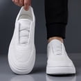 thumbnail image 5 of Men's Breathable Perforated Slip-On White Skate Shoes, 5 of 5