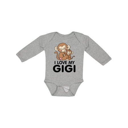 

Inktastic I Love My Gigi Gift Baby Boy or Baby Girl Long Sleeve Bodysuit
