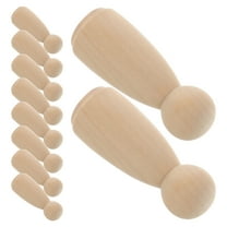 PAMINGONO 10Pcs Graffiti Doll Mini People Figurines for Projects Wooden 2.5In
