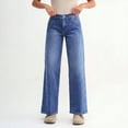 thumbnail image 5 of EMMIOL Women's Mid-Rise Stretchy Baggy Jeans Trendy Y2K Straight Leg Boyfriend Jeans Loose Fit Wide Leg Casual Denim Trousers, 5 of 6