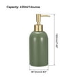thumbnail image 2 of Uxcell Soap Dispenser, 14Oz Ceramic Dish Hand Soap Dispenser with Plastic Pump for Kitchen Bathroom, Green, 2 of 5
