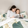 thumbnail image 5 of Homewish Ginkgo Leaves 2pcs Bedding Comforter Set For Teens Female Girls,Abstract Gradient Stripes Twin Comforter Sets,Exotic Style Breathable Bedding Set,Lightweight Room Decor,Reversible, 5 of 8