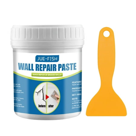 

Goxfaca Wall Repair Paste | Wall Mending Agent Cream Drywall Repair Kit | Wall Paint Peeling Crack Repairing Agent Covering Stain with Scrape 100g