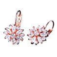 thumbnail image 2 of Cheers Cubic Zirconia Inlaid Sunflower Dangle Leverback Earrings Chic Lady Jewelry Gift, 2 of 2