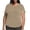 Khaki Shirts, variant on CAIVO Plus Size Women's Solid Color Short Sleeve Crew Neck T Shirt Comfortable Stylish Tops Summer Blouse Everyday Fashionable Back To School Dailywear