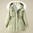 thumbnail image 2 of Babysbule New Winter Coats for Women Women's Winter Cotton Jacket With Hood, Waist, And Plush To Overcome, 2 of 6