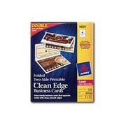 Avery Clean Edge - Matte - white - 2 in x 3.5 in 120 card(s) (30 sheet(s) x 4 folded business cards