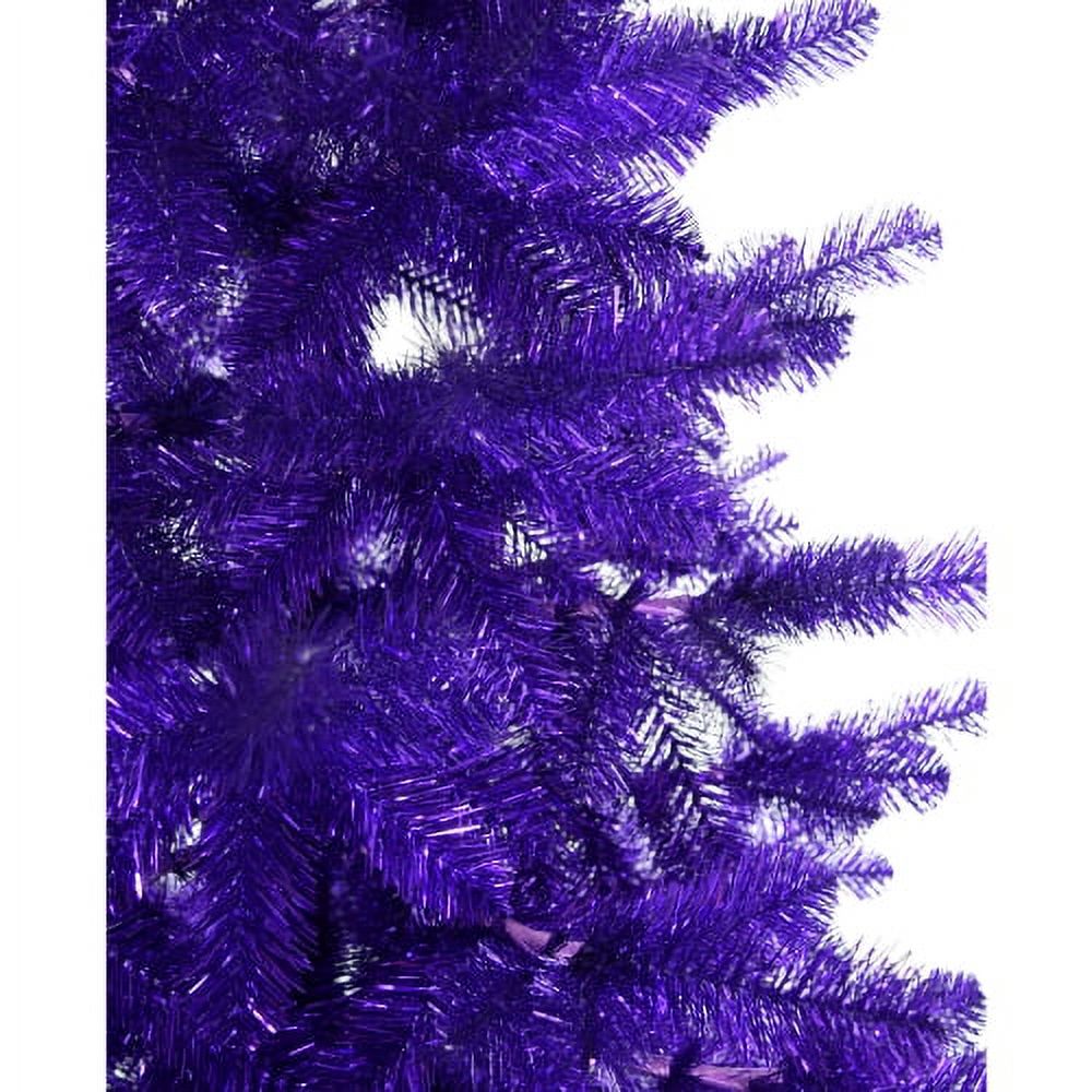 Fraser Hill Farm 5-Ft. Spooky Purple Tinsel Tree, No Lights - image 2 of 2